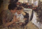 Mary Cassatt Susan is take care of the kid oil painting